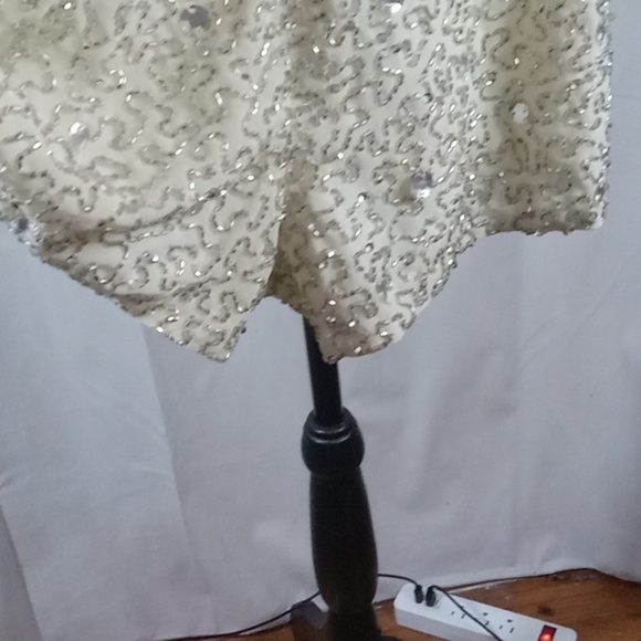 Topshop white beaded rompers size 12 - Picture 4 of 10